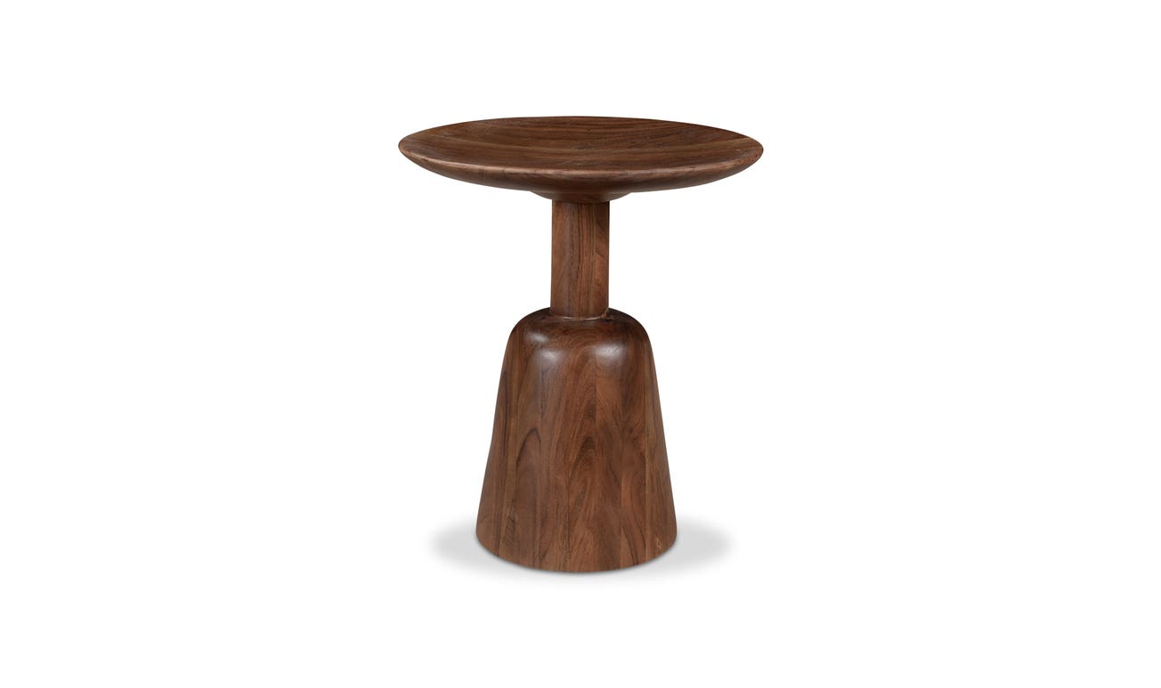 front view of Nels End Table Dark Brown luxury End Table