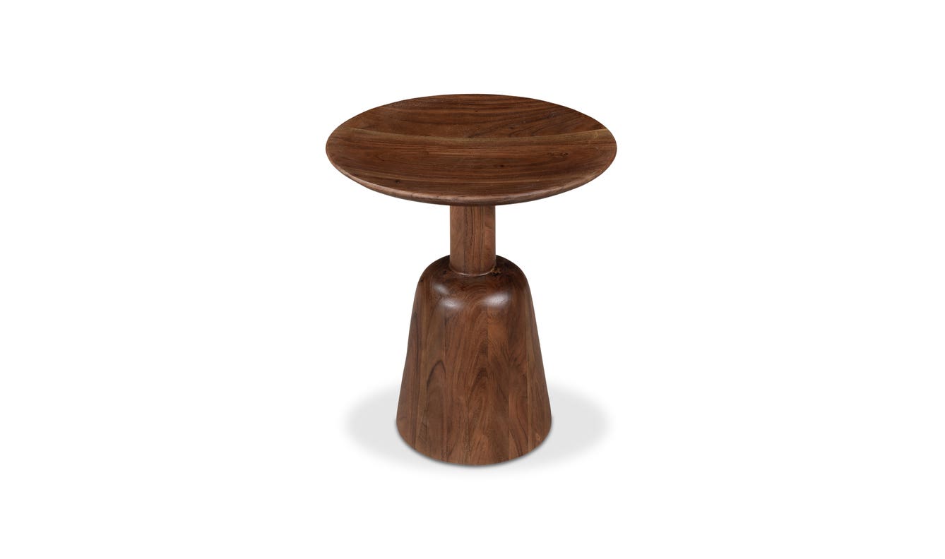 detail view of Nels End Table Dark Brown luxury End Table