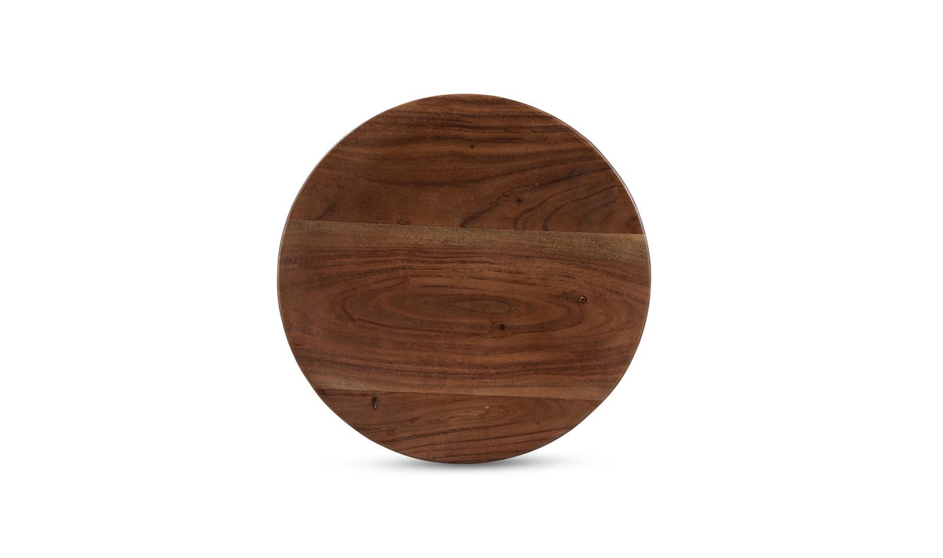 lifestyle view of Nels End Table Dark Brown luxury End Table