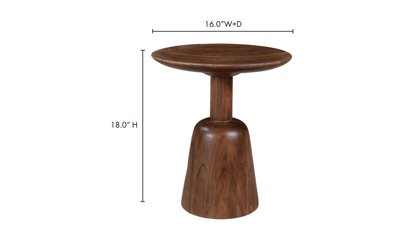 lifestyle view of Nels End Table Dark Brown luxury End Table
