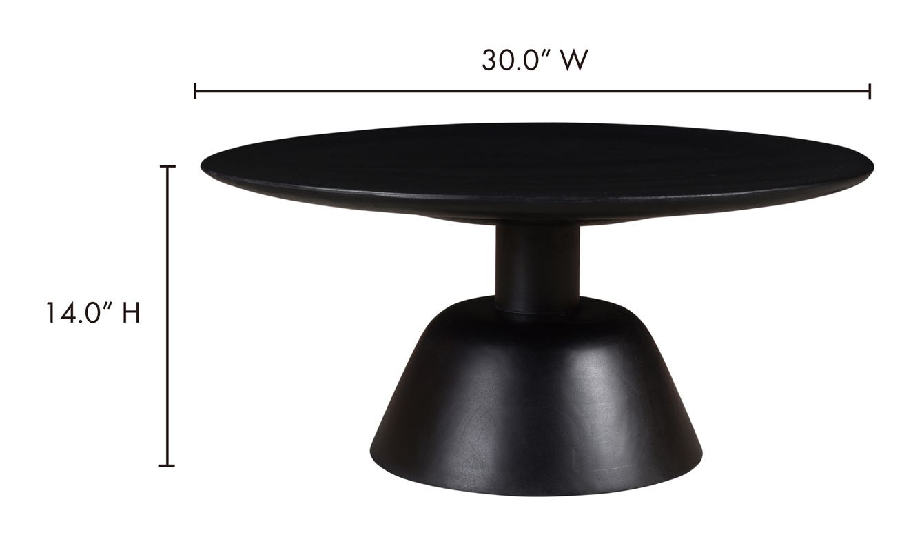 lifestyle view of Nels Coffee Table Black luxury Coffee Table