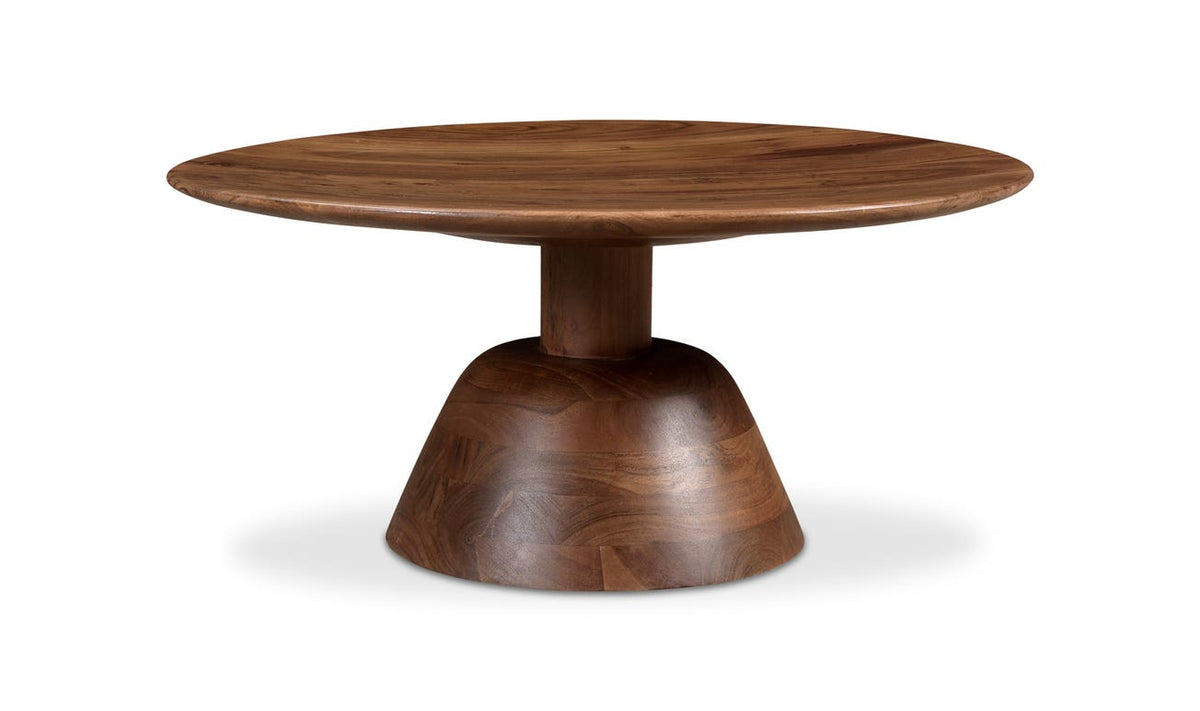 front view of Nels Coffee Table Dark Brown luxury Coffee Table