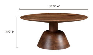 lifestyle view of Nels Coffee Table Dark Brown luxury Coffee Table
