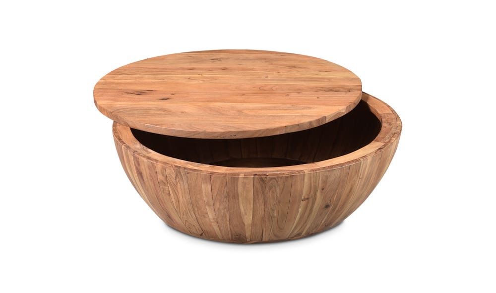 lifestyle view of Eske Storage Coffee Table luxury Coffee Table