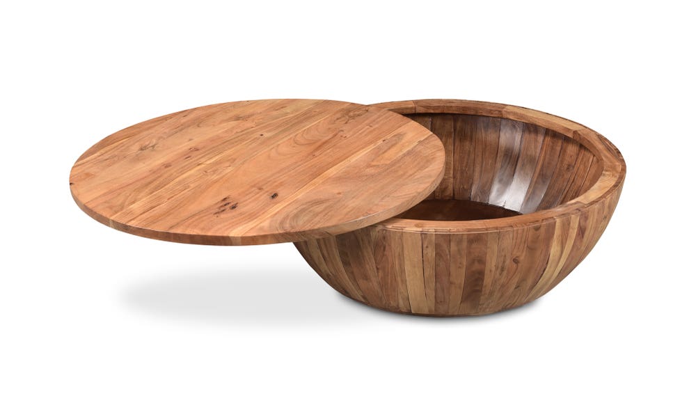 lifestyle view of Eske Storage Coffee Table luxury Coffee Table