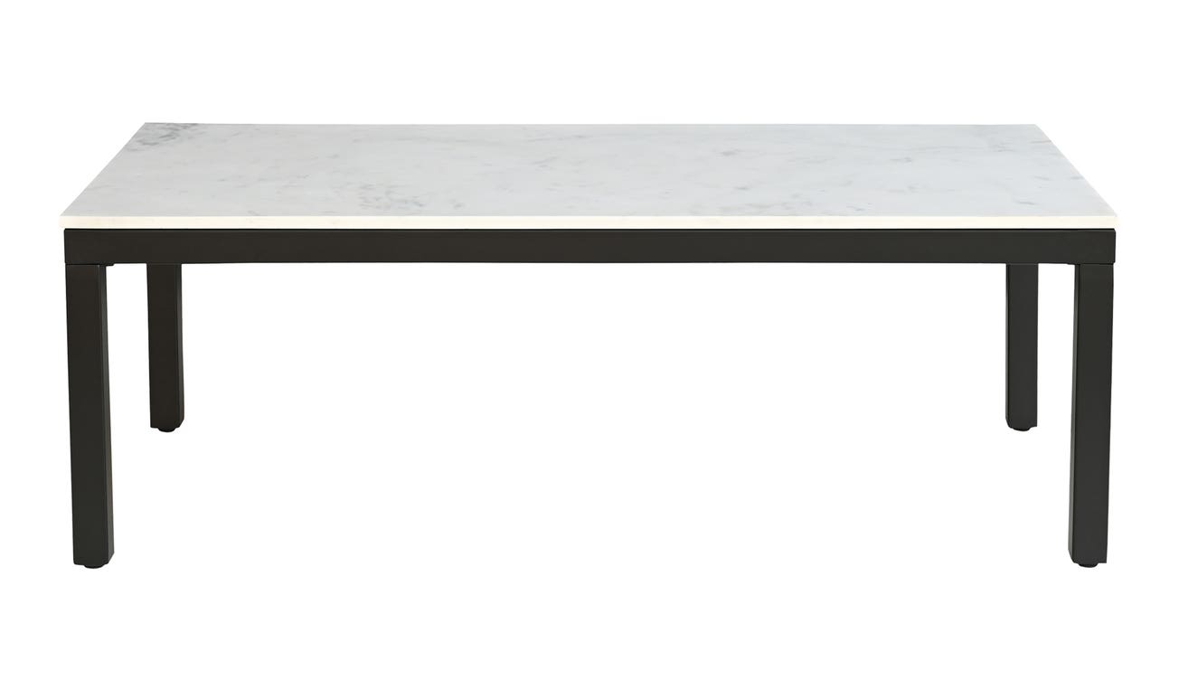 front view of Parson Coffee Table White luxury Coffee Table