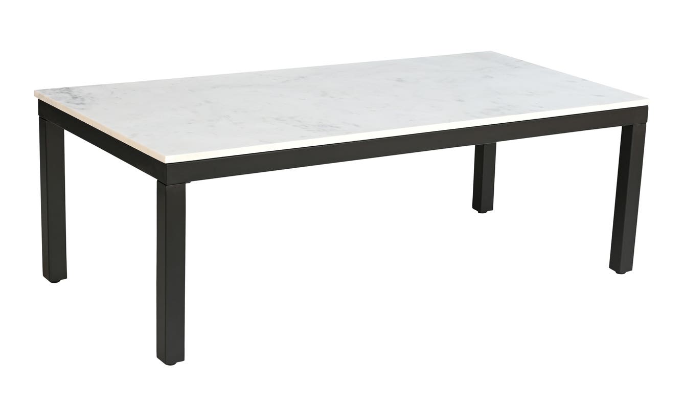 angle view of Parson Coffee Table White luxury Coffee Table
