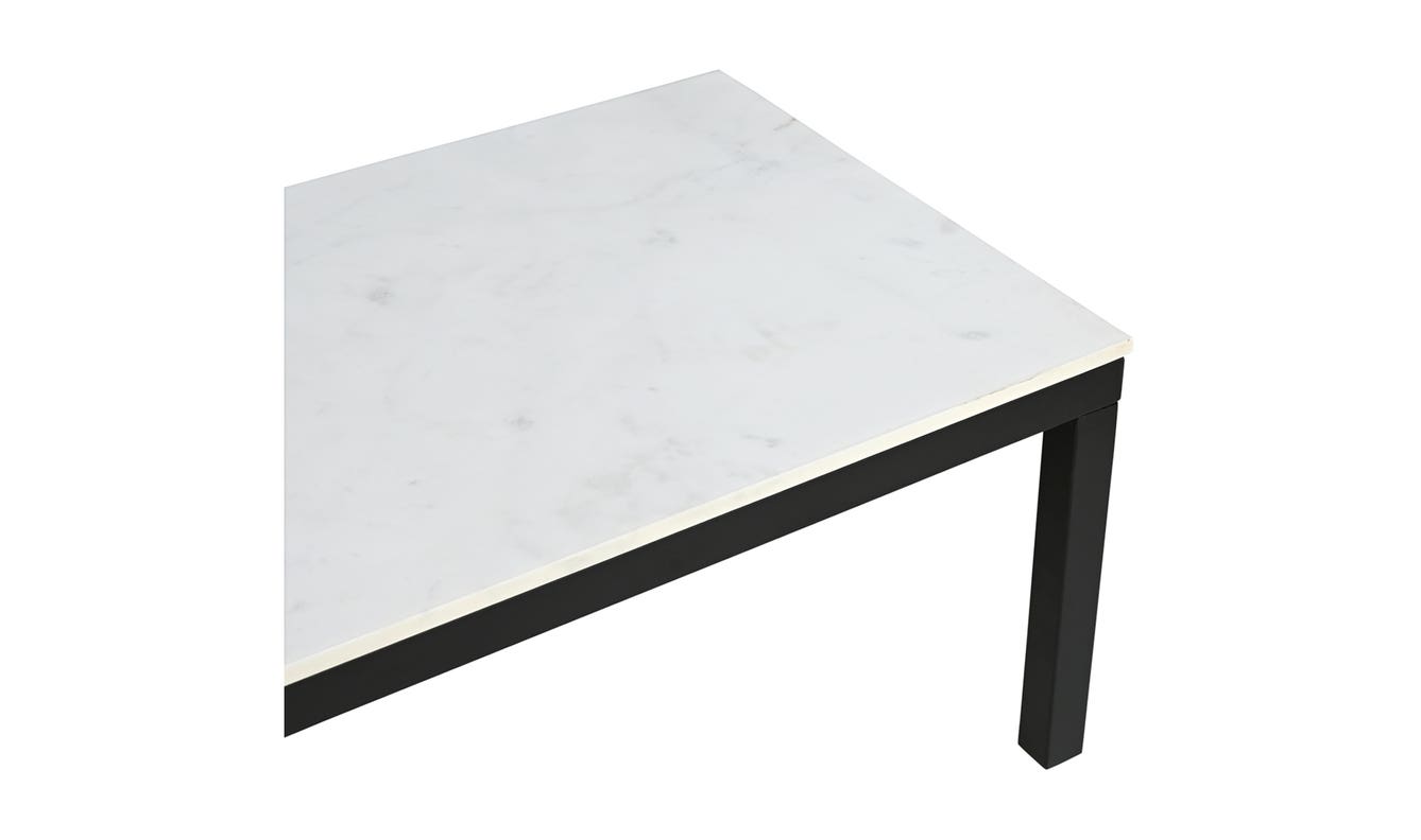 side view of Parson Coffee Table White luxury Coffee Table