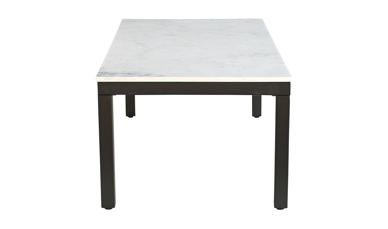 lifestyle view of Parson Coffee Table White luxury Coffee Table