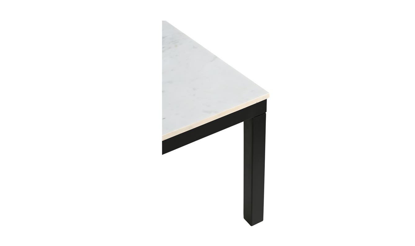 lifestyle view of Parson Coffee Table White luxury Coffee Table