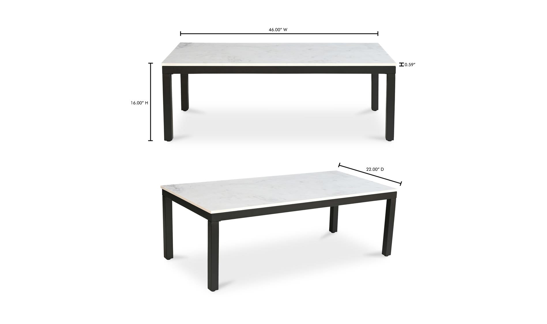 Parson Coffee Table White