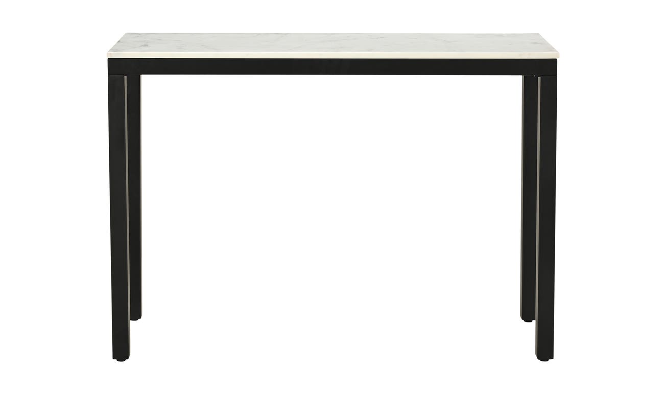 front view of Parson Console Table White luxury Coffee Table