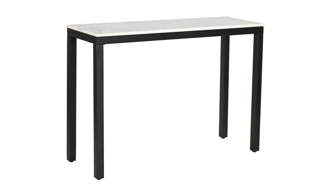 angle view of Parson Console Table White luxury Coffee Table