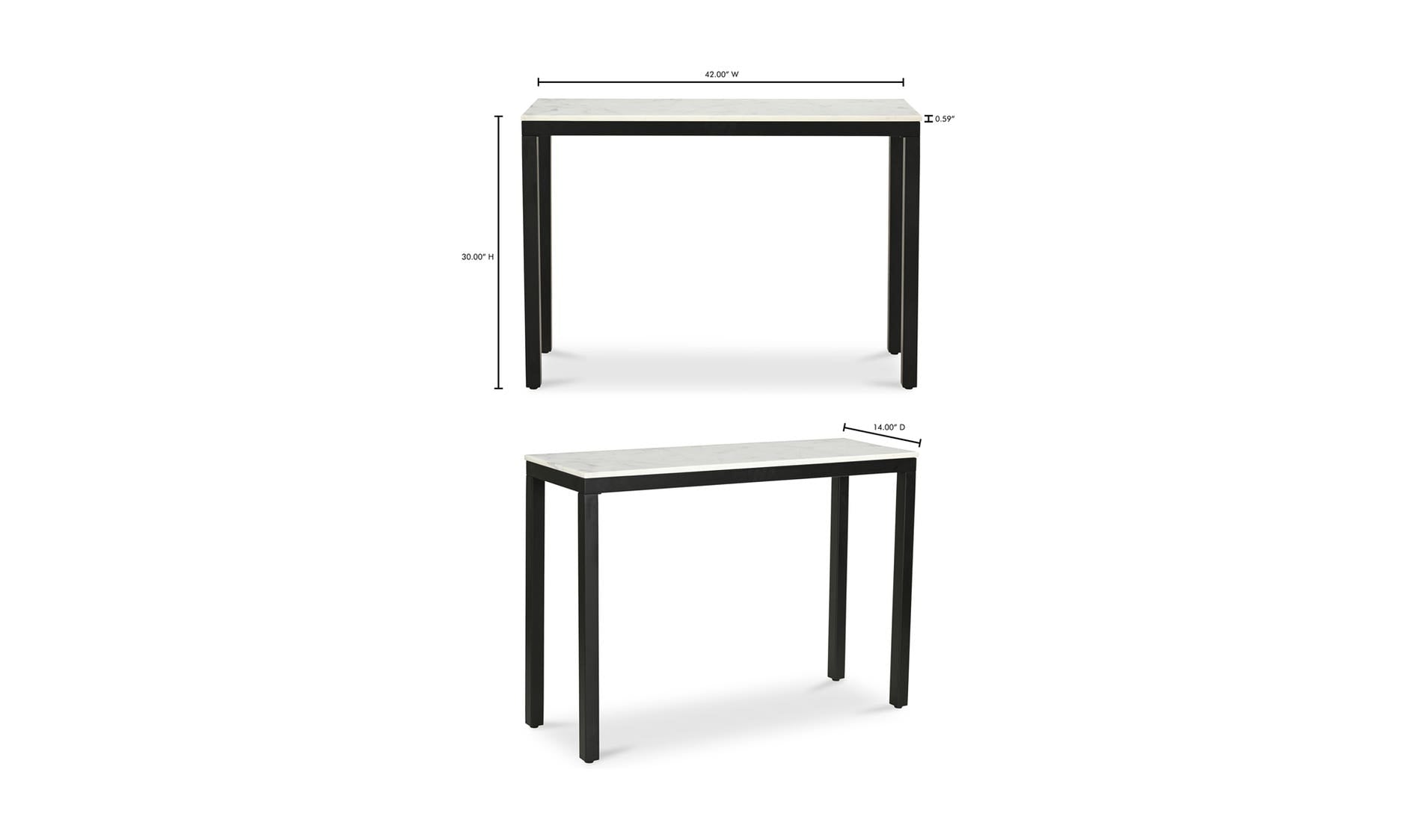 Parson Console Table White