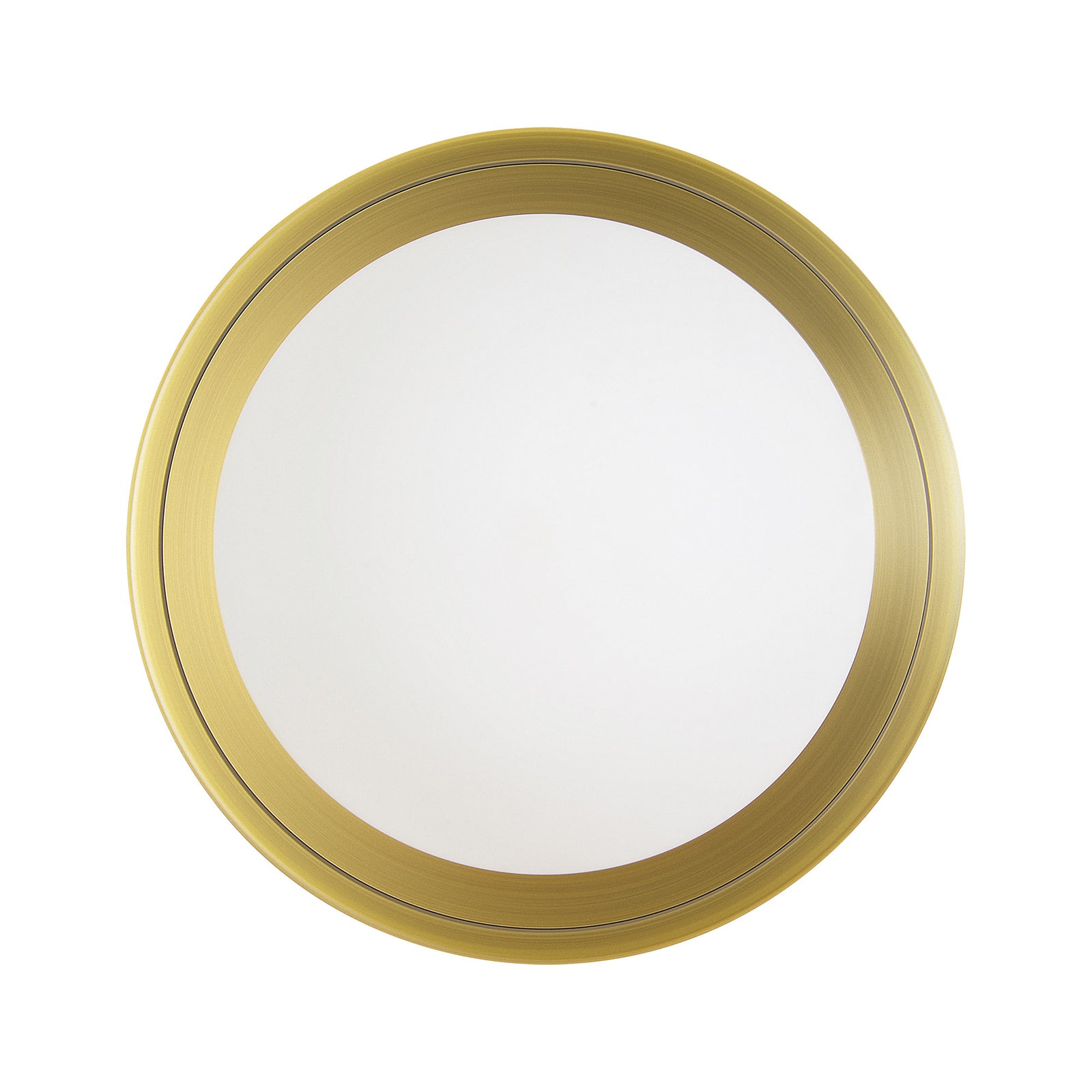 Hugo Wall Sconce with frosted glass globe and brass base, side view