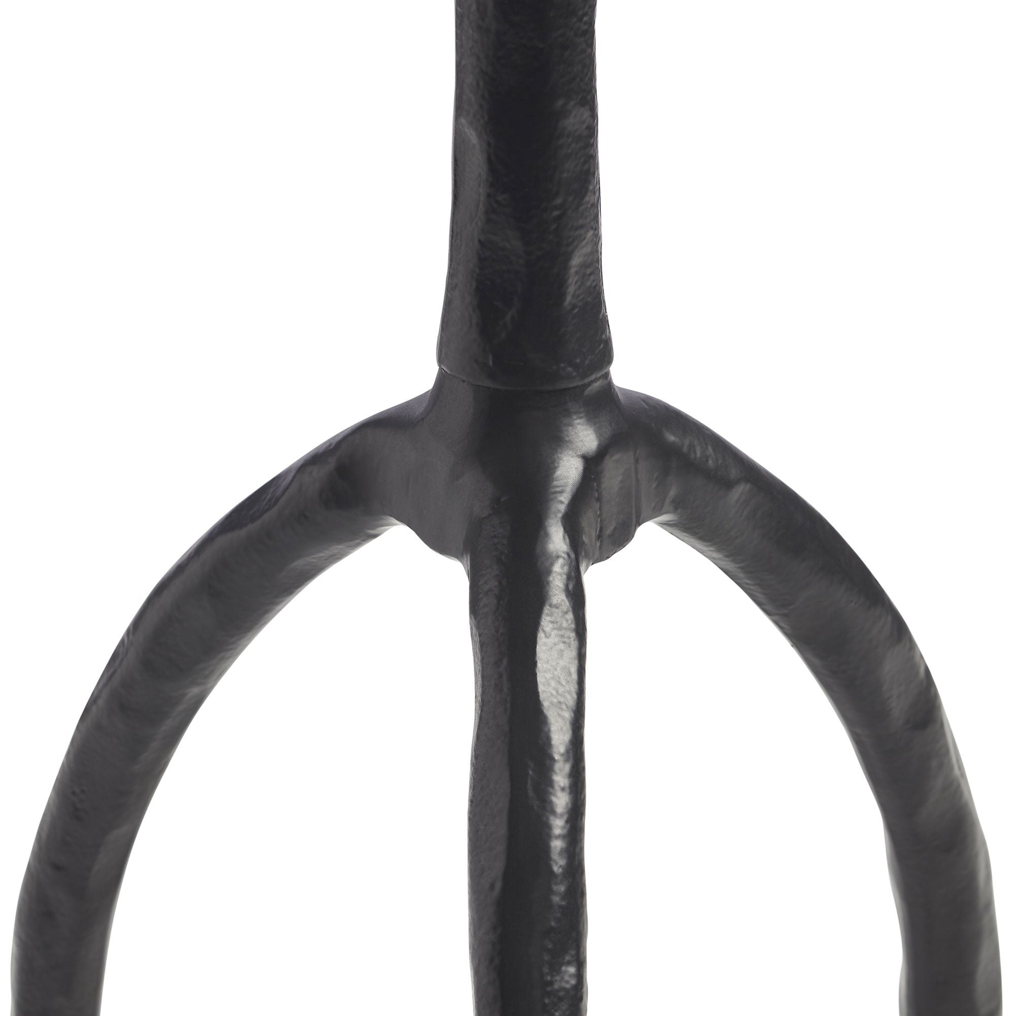 Konsta Table black base with three curved legs detail