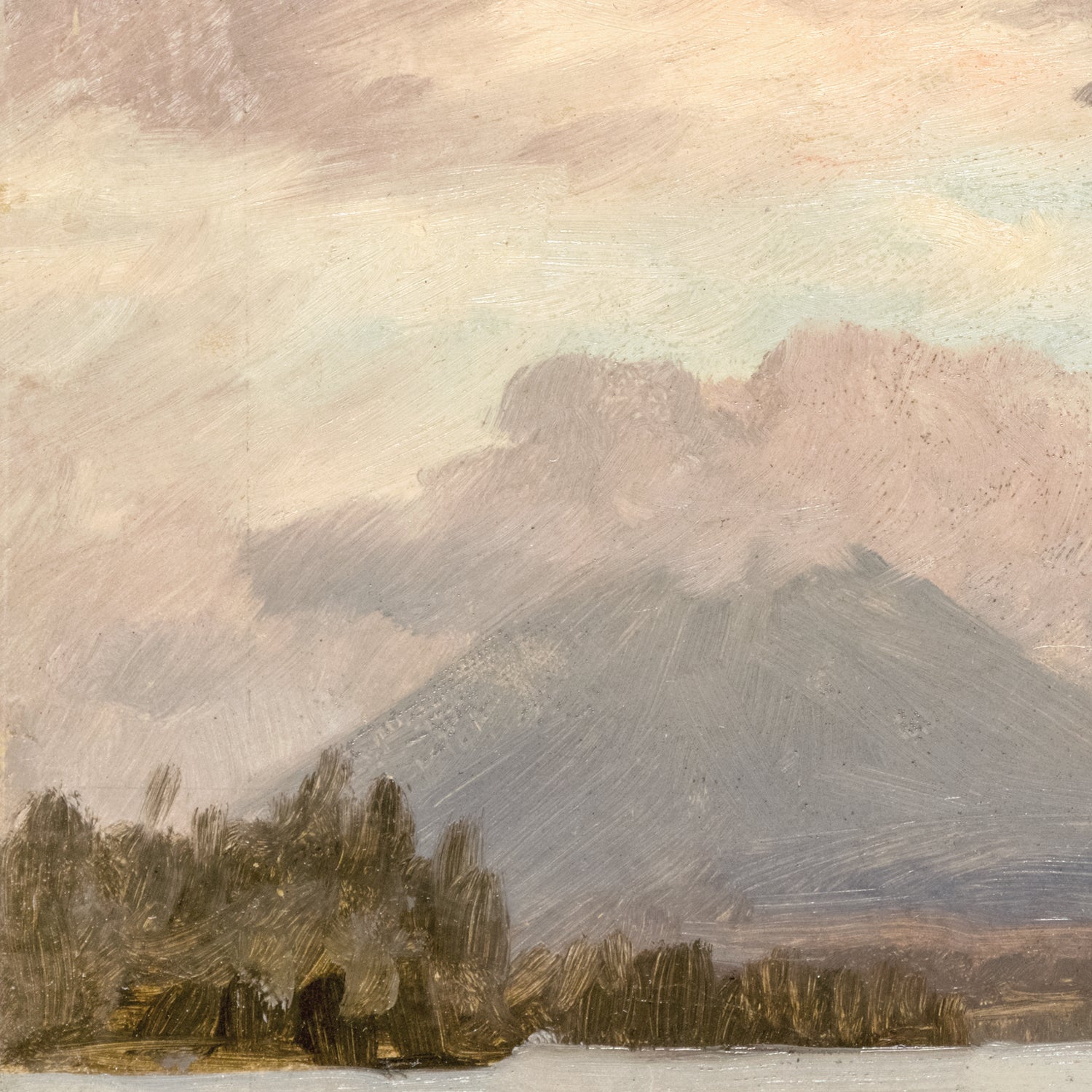 side view of Hudson River School – Lake Katahdin C. 1870 luxury Artwork