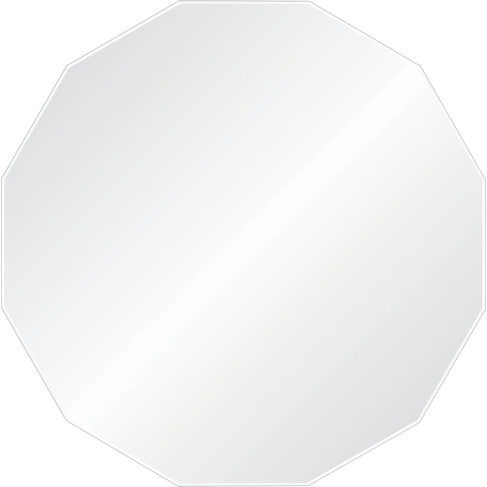 Ovada Wall Mirror, octagonal shape with a smooth reflective surface.