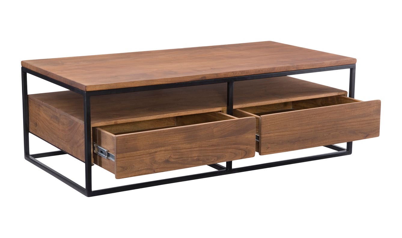 side view of Vancouver Coffee Table Light Brown luxury Coffee Table