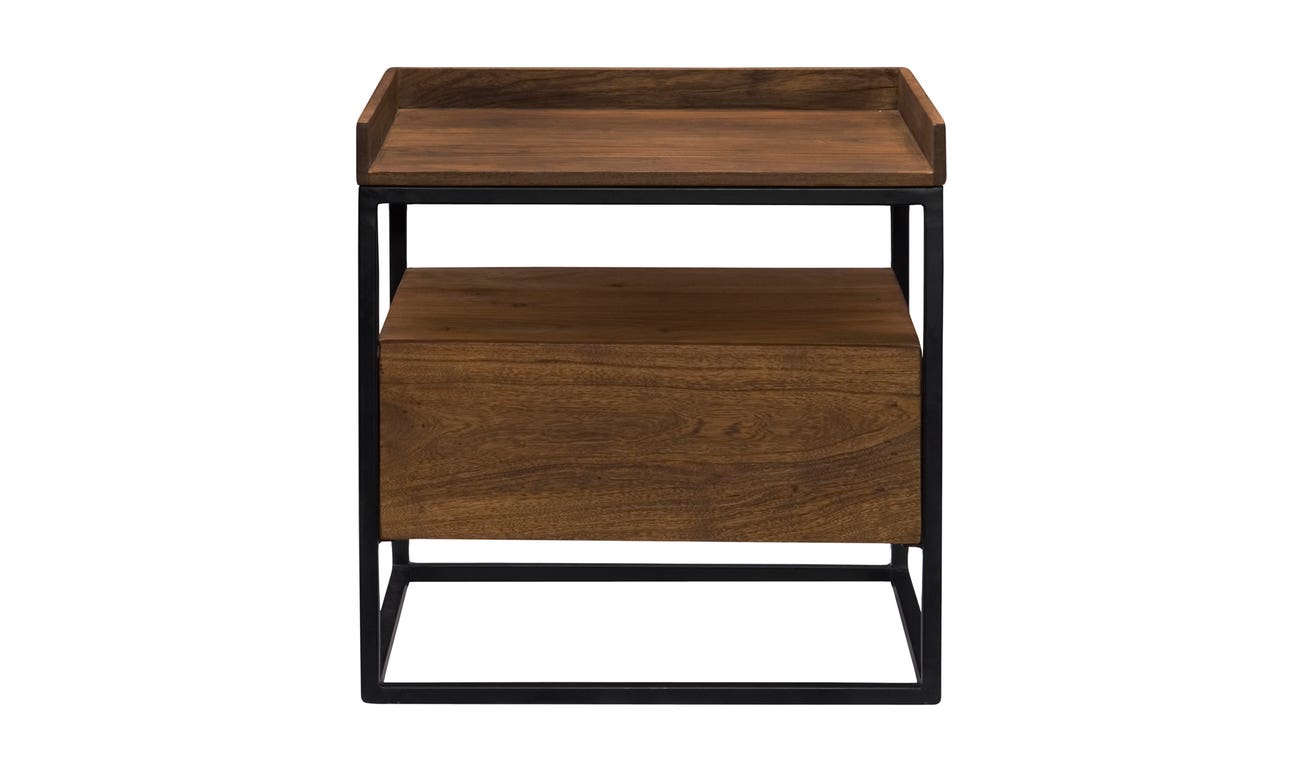 front view of Vancouver Side Table Light Brown luxury End Table