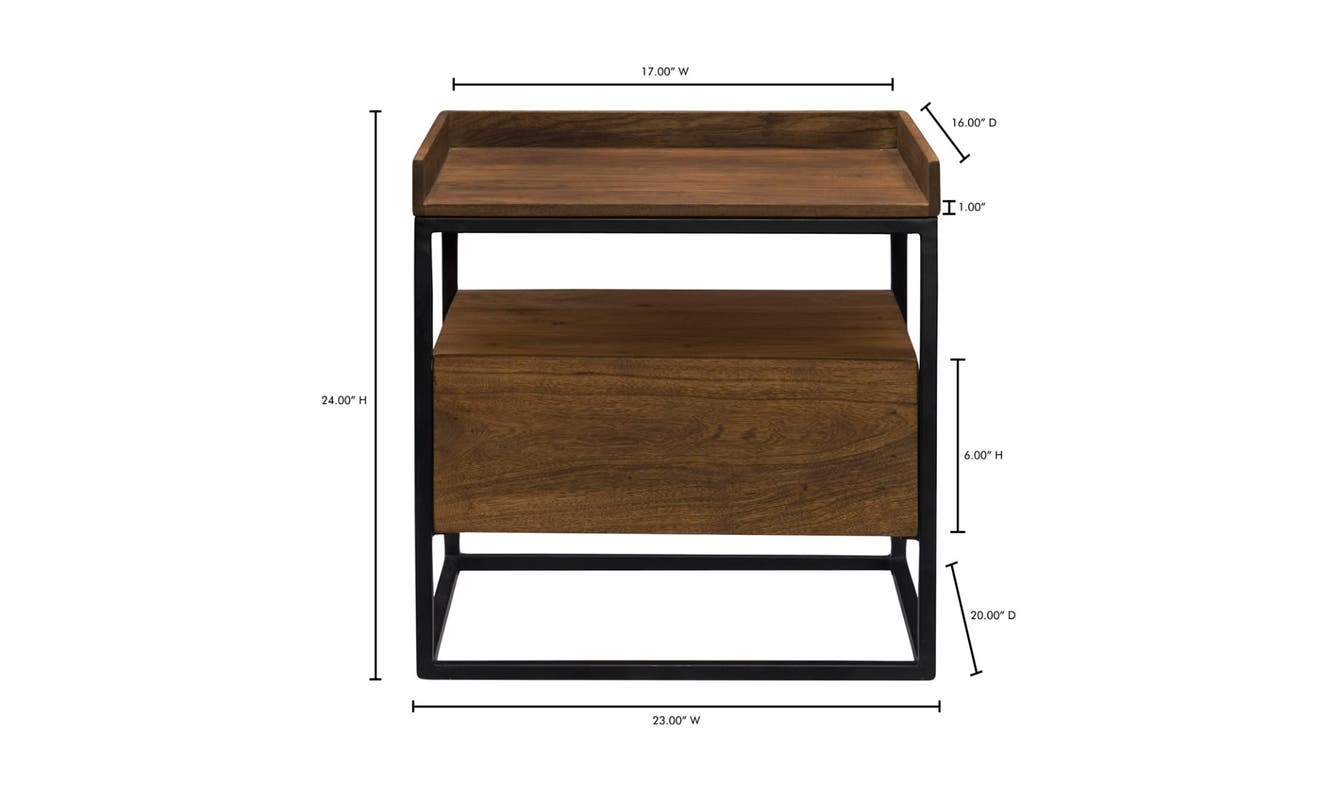 detail view of Vancouver Side Table Light Brown luxury End Table