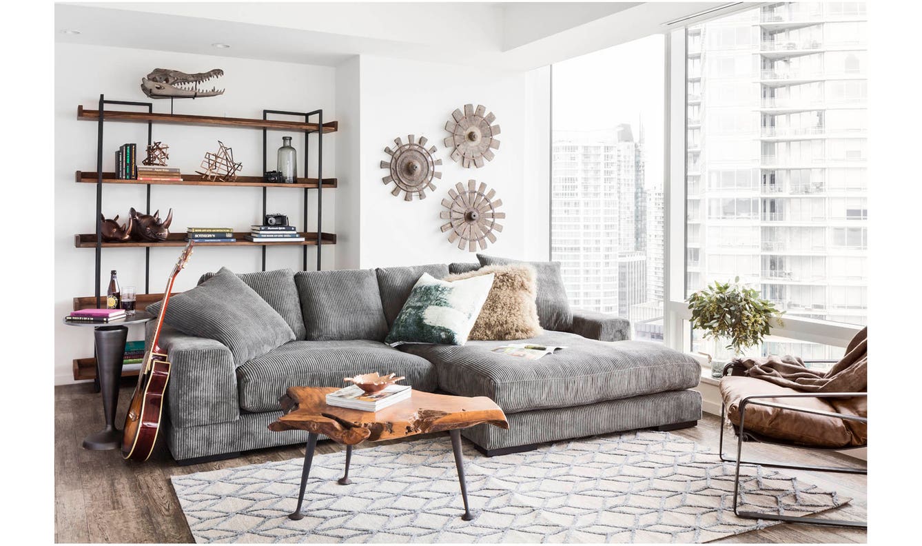 angle view of Vancouver Bookshelf Large Light Brown luxury Bookcases & Standing Shelv