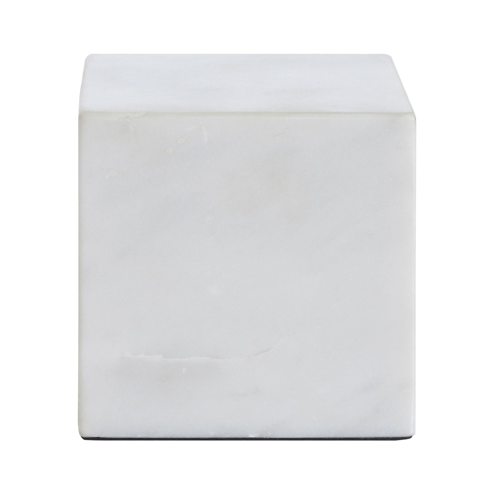 Relica by Renwil white marble cube with smooth surface