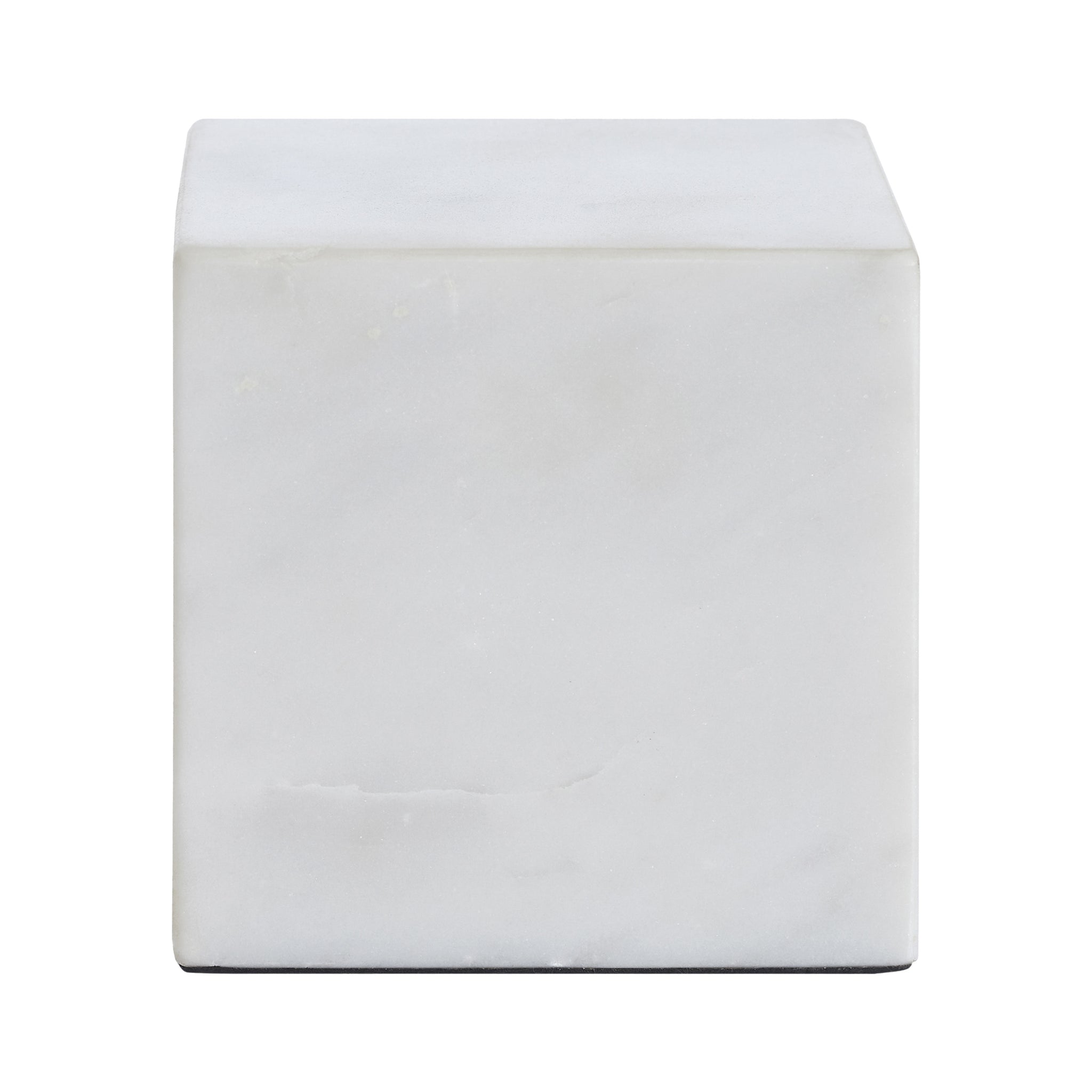 Relica by Renwil white marble cube viewed from above