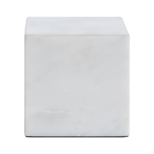 Relica by Renwil white marble cube viewed from above
