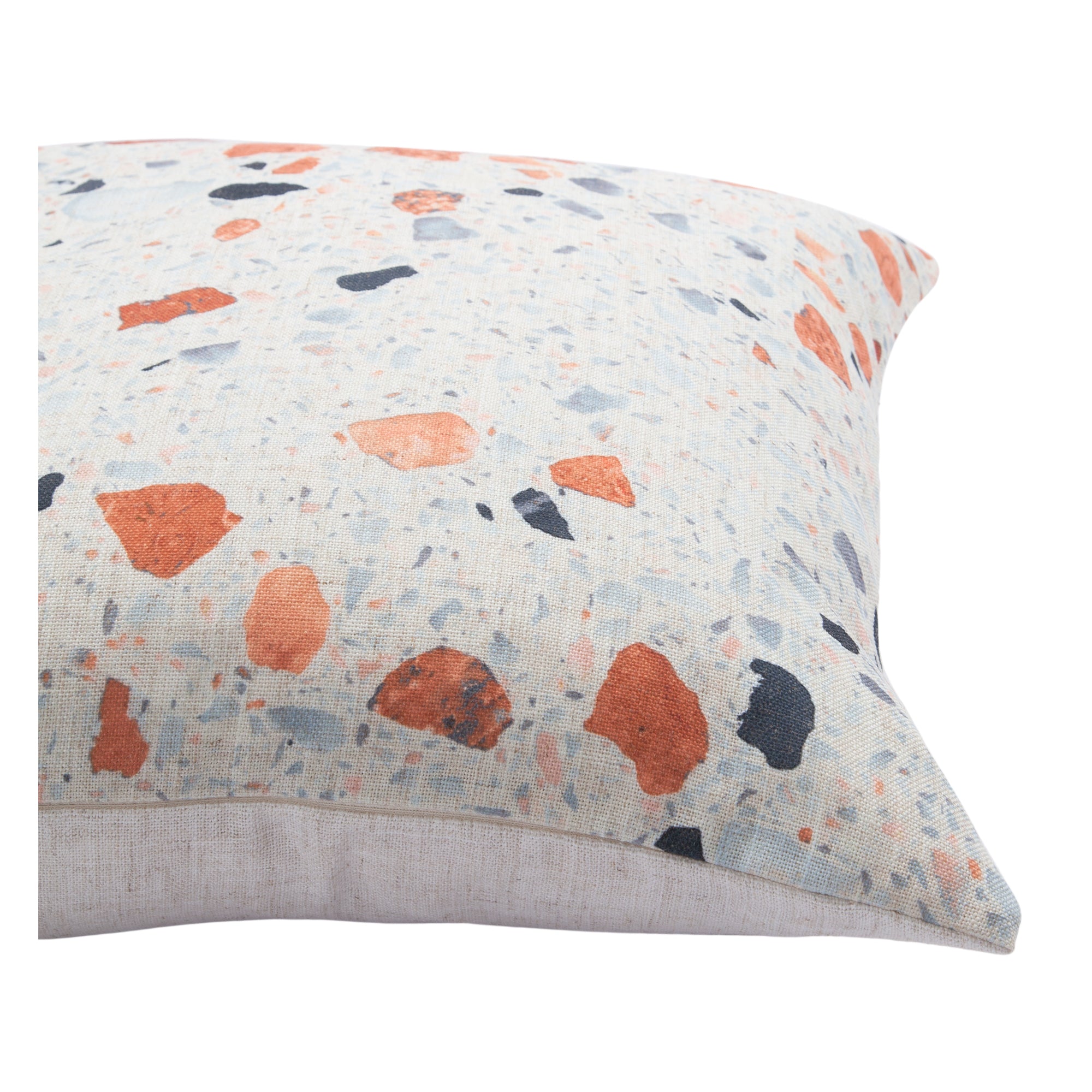 Castelo Indoor Pillow close-up view highlighting the textured fabric and speckled pattern.