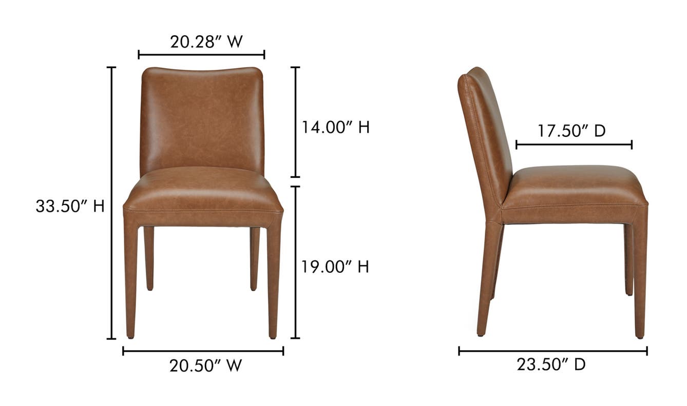 lifestyle view of Calla Dining Chair Brown - Set Of Two luxury Chair