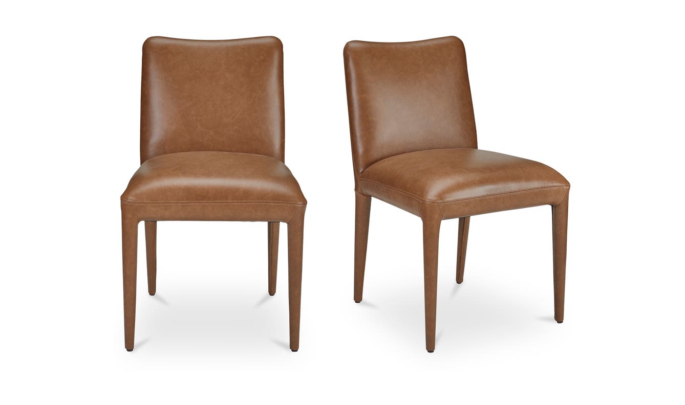 front view of Calla Dining Chair Brown - Set Of Two luxury Chair