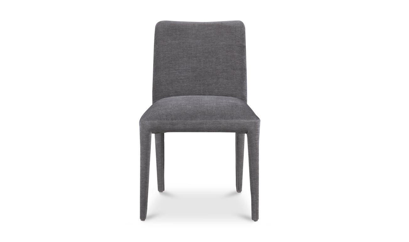 side view of Calla Dining Chair Set Of Two Dark Grey luxury Chair
