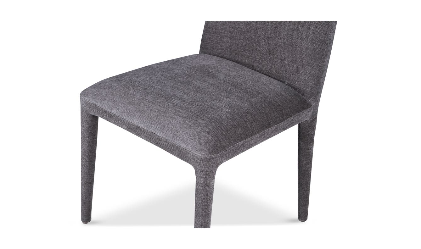 lifestyle view of Calla Dining Chair Set Of Two Dark Grey luxury Chair