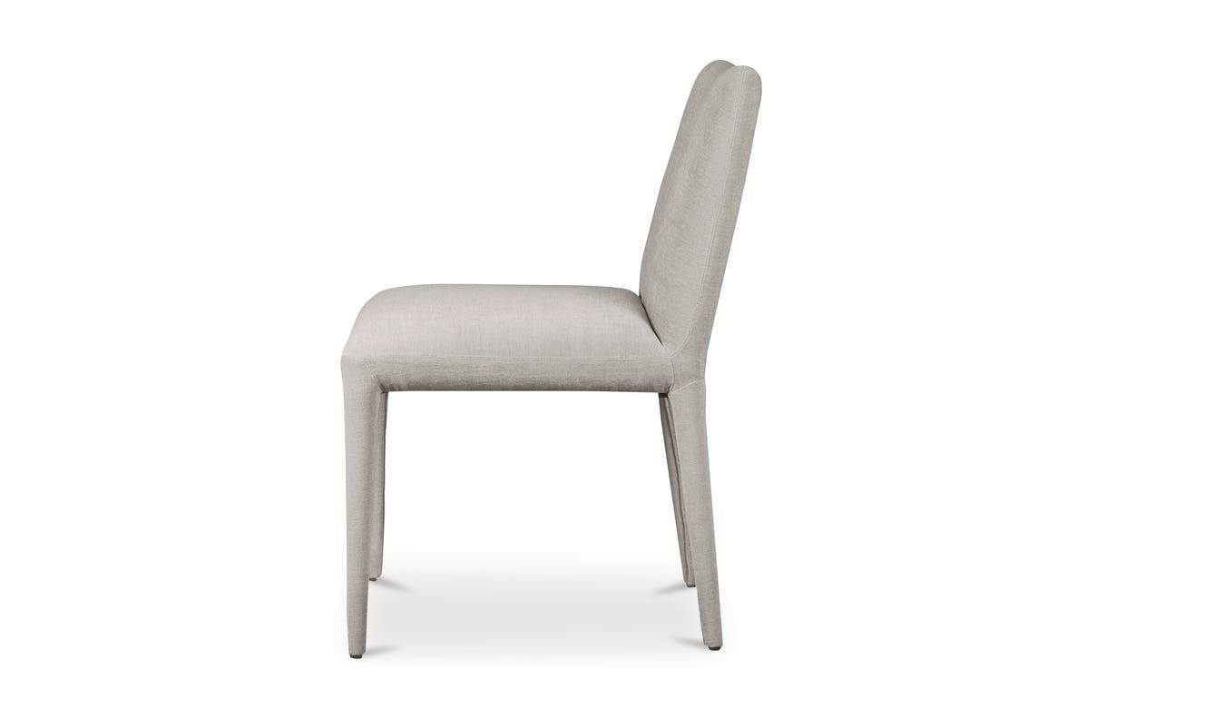 lifestyle view of Calla Dining Chair Set Of Two Light Grey luxury Chair
