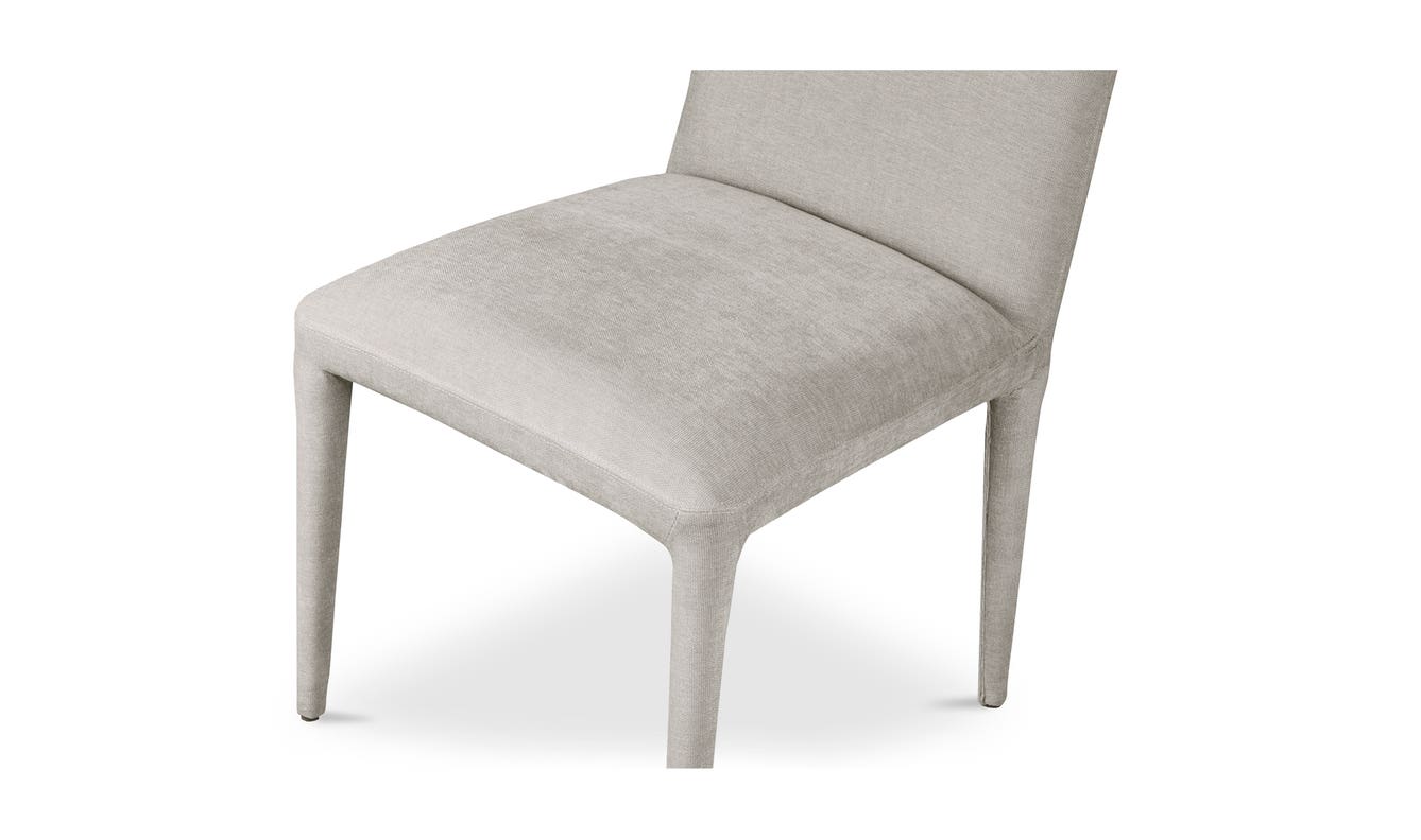 lifestyle view of Calla Dining Chair Set Of Two Light Grey luxury Chair