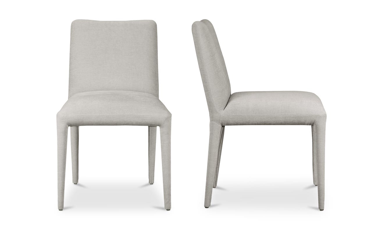 lifestyle view of Calla Dining Chair Set Of Two Light Grey luxury Chair