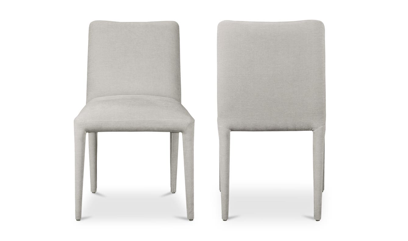 detail view of Calla Dining Chair Set Of Two Light Grey luxury Chair