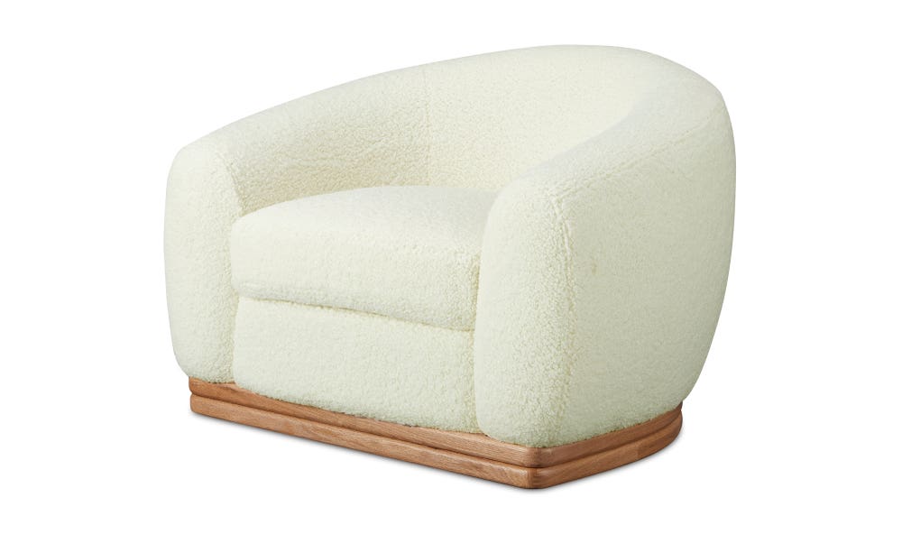 side view of Marlowe Lounge Chair Cream luxury Chair