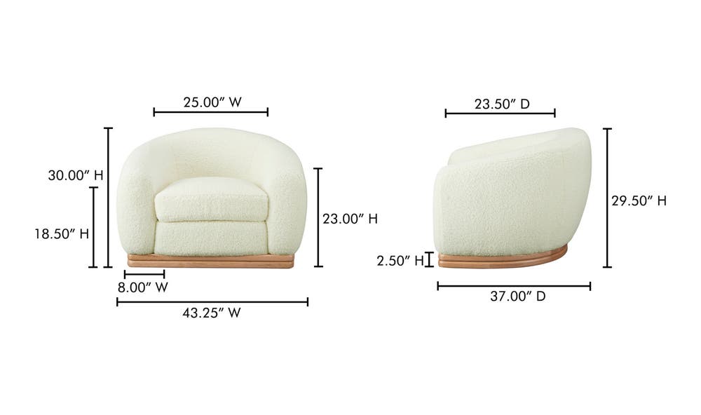 lifestyle view of Marlowe Lounge Chair Cream luxury Chair