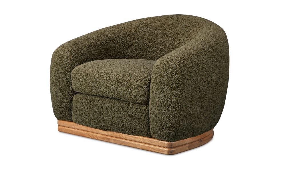 side view of Marlowe Lounge Chair Sage luxury Chair