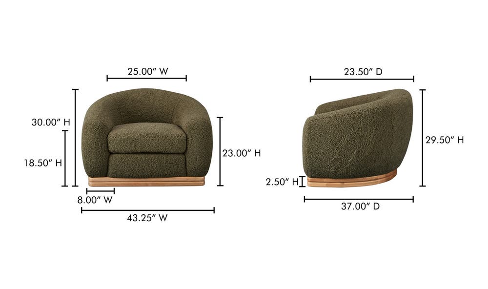 lifestyle view of Marlowe Lounge Chair Sage luxury Chair