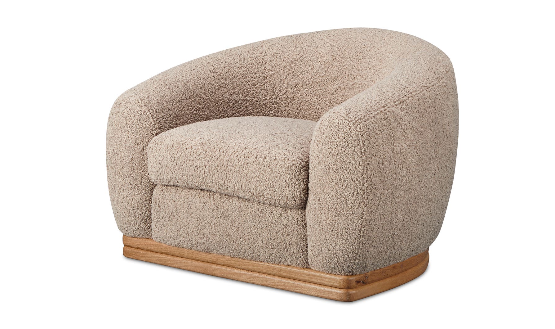 side view of Marlowe Lounge Chair Taupe luxury Chair