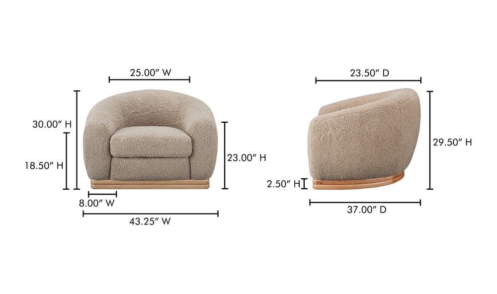 lifestyle view of Marlowe Lounge Chair Taupe luxury Chair