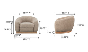 lifestyle view of Marlowe Lounge Chair Taupe luxury Chair