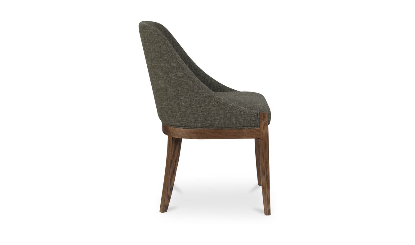 detail view of Edward Dining Chair Heather Green luxury Chair