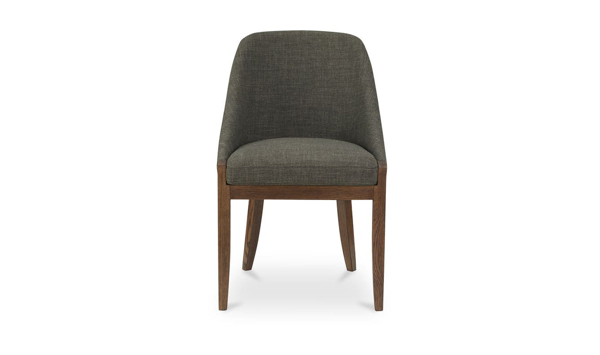 front view of Edward Dining Chair Heather Green luxury Chair