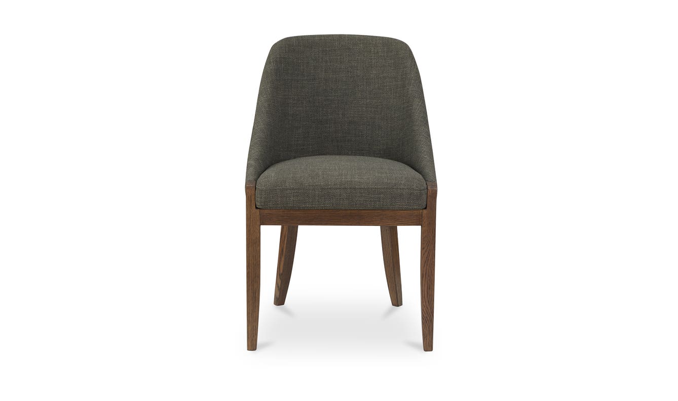 front view of Edward Dining Chair Heather Green luxury Chair