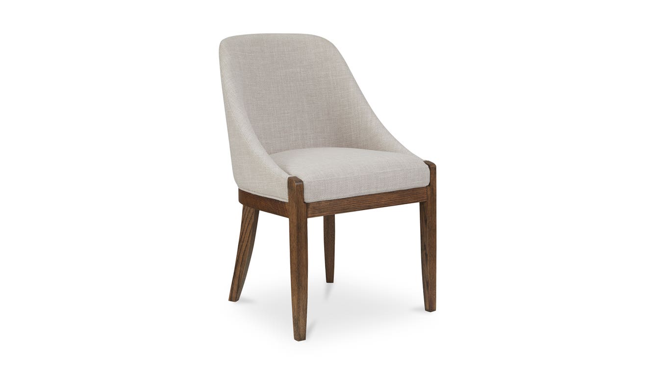 side view of Edward Dining Chair Heather Beige luxury Chair