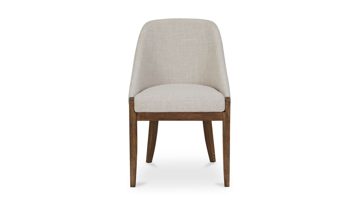 front view of Edward Dining Chair Heather Beige luxury Chair